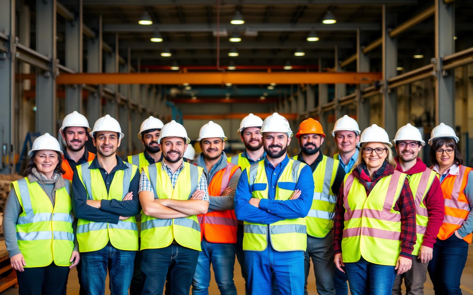 The Emerge Built factory crew on the production floor
